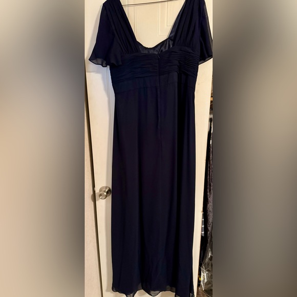 david's bridal navy blue dress mother of the bride Hand Beaded Long Sleeve Mother of The Bride Dress By The Dress Outlet